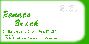 renato brich business card